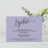 Élégant Mariage reporté Faire-part pourpre (Debout devant)