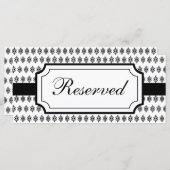 Élégant Mariage Réservé Carte de siège Panneau de  (Devant / Derrière)