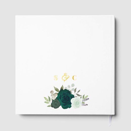 Élégant Mariage Rose Emerald Green Boho (Verso)