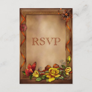 Elégant mariage Rose et papillon RSVP