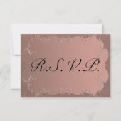 Elégant mariage Rose Gold RSVP (Devant)