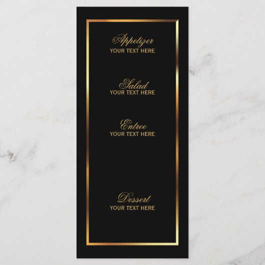 Élégant Mariage rose Roses - Menu (Dos)