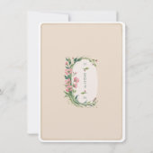 Elégant mariage rose RSVP carte d'invitation (Dos)