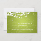 Elégant mariage RSVP Cerise Blossom Lime Vert (Devant)