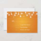 Elégant Mariage RSVP Chimmering Stars Orange (Devant)