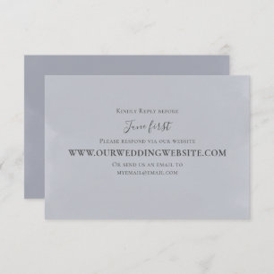 Elégant Mariage RSVP en ligne Bleu clair Script