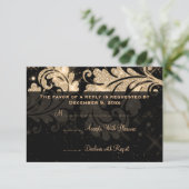 Elégant mariage RSVP Gold Floral Parties scintilla (Debout devant)