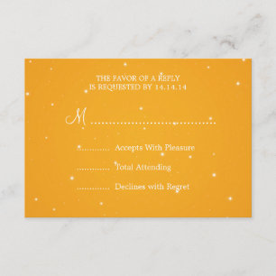 Elégant Mariage RSVP Sparkling Chain Orange