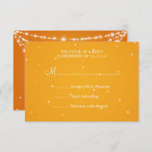 Elégant Mariage RSVP Sparkling Chain Orange (Devant / Derrière)