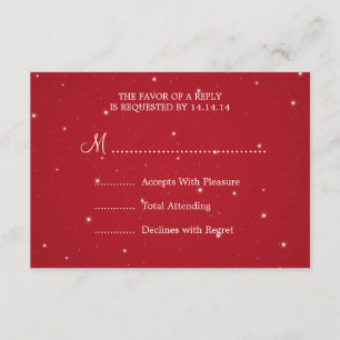 Élégant mariage RSVP Sparkling Chaîne rouge