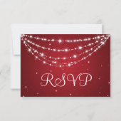 Élégant mariage RSVP Sparkling Chaîne rouge (Dos)