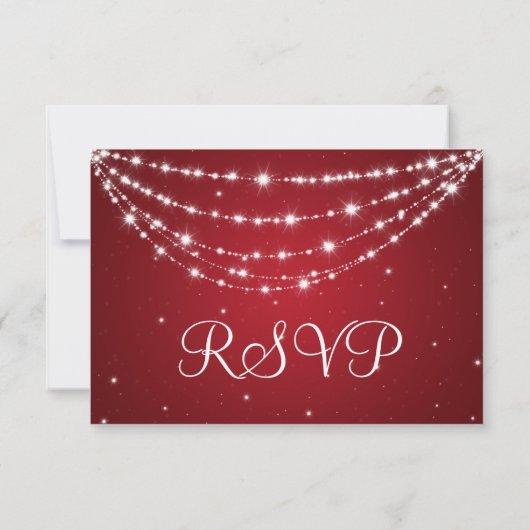 Élégant mariage RSVP Sparkling Chaîne rouge (Dos)