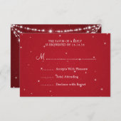 Élégant mariage RSVP Sparkling Chaîne rouge (Devant / Derrière)