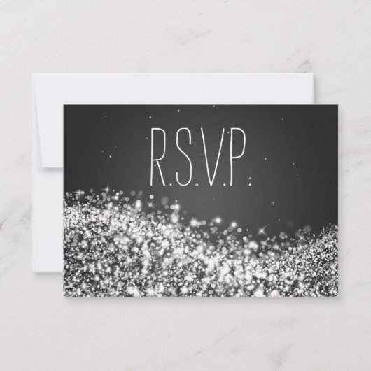 Élégant mariage RSVP Sparkling Vague (Dos)