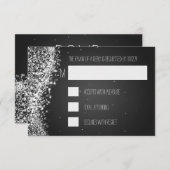 Élégant mariage RSVP Sparkling Vague (Devant / Derrière)