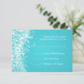 Elégant mariage RSVP Sparkling Vague Bleu (Debout devant)