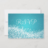Elégant mariage RSVP Sparkling Vague Bleu (Dos)