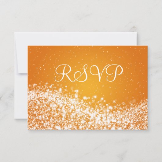 Elégant Mariage RSVP Sparkling Vague Orange (Dos)