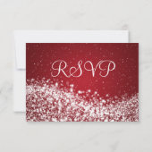 Elégant mariage RSVP Sparkling Vague rouge (Dos)