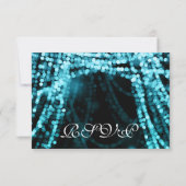 Elégant Mariage RSVP Turquoise String Lumières (Dos)