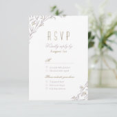 Elégant mariage rustique lilas floral RSVP (Debout devant)