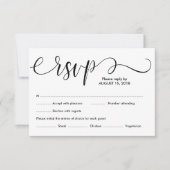 Elégant mariage rustique RSVP carte design v1 (Devant)