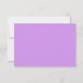 Élégant Mariage Script RSVP Confetti violet (Dos)