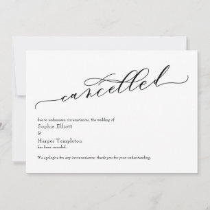 Élégant Mariage simple annulé Faire-part