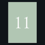 Elégant Mariage simple aquarelle | Numéro de table<br><div class="desc">Nos élégantes cartes de numéro de table simple d'aquarelle comprennent les collections luxueuses,  élégantes et simples arrière - plan vert sauge avec des numéros serif blancs et gras et croustillants. Trouvez des articles correspondants pour s'associer parfaitement à votre design et à votre décoration dans notre boutique.</div>