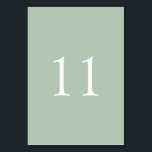 Elégant Mariage simple aquarelle | Numéro de table<br><div class="desc">Nos élégantes cartes de numéro de table simple d'aquarelle comprennent les collections luxueuses,  élégantes et simples arrière - plan vert sauge avec des numéros serif blancs et gras et croustillants. Trouvez des articles correspondants pour s'associer parfaitement à votre design et à votre décoration dans notre boutique.</div>