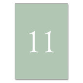 Elégant Mariage simple aquarelle | Numéro de table (Dos)