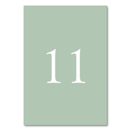 Elégant Mariage simple aquarelle | Numéro de table (Par défaut)