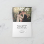 Élégant Mariage simple Merci photo Script (Intérieur)