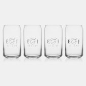 Élégant Mariage simple Monogramme (Dos)