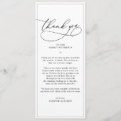 Élégant Mariage simple Sage Green Carte de remerci (Devant)