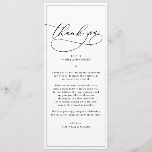 Élégant Mariage simple Sage Green Carte de remerci (Devant)