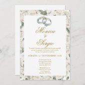 Élégant mariage sonnerie Invitation en espagnol (Devant / Derrière)