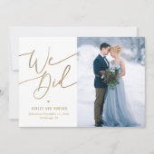 Élégant Mariage tactile Faire-part Elopement (Devant)