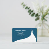 Élégant Mariage Turquoise Carte de visite (Debout devant)