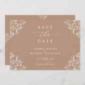 Élégant mariage type Enregistrer les cartes de dat (Devant / Derrière)