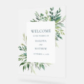 Elégant Mariage Vert Accueil (Angle)