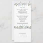 Élégant Mariage Vert dans une Seule Invitation (Dos)