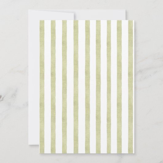Elégant mariage vert en bande Invitation avec coup (Dos)