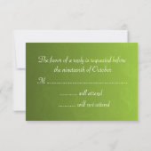 Elégant mariage vert RSVP (Dos)