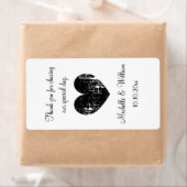 Elégant mariage vin ou bouteille d'eau étiquettes (En situation)