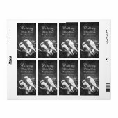 Elégant mariage Vins Étiquettes Inséparables Noir (Feuille entière)