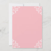 Elégant mariage vintage Invitation | Rose & Or (Dos)