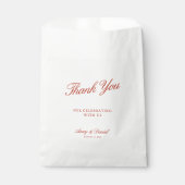 Élégant mariage vintage Red Favor Sacs (Devant)