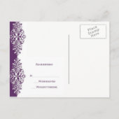 Elégant Mariage Violet Invitation Et RSVP (Dos)