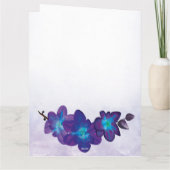 Elégant Mariage violet orchidée bleu Merci (Dos)